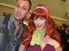 "Nathan Head" with uniform model "Kathy West" Cosplaying as Daphne from Scooby Doo at Wales Comic Con April 2017